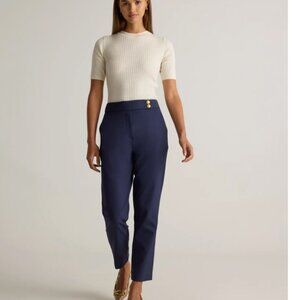 Quince Navy Scuba Slim Ankle Pants